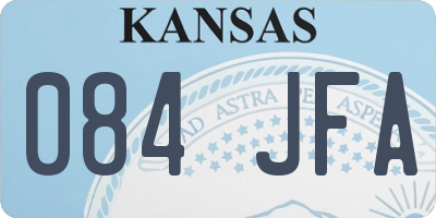 KS license plate 084JFA