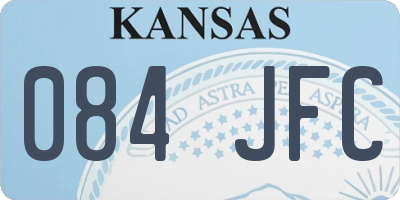 KS license plate 084JFC