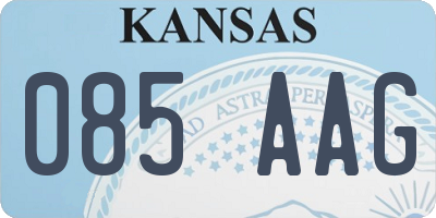 KS license plate 085AAG