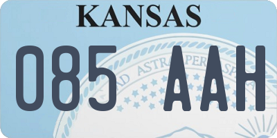 KS license plate 085AAH