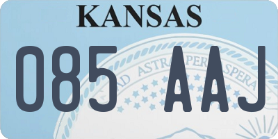 KS license plate 085AAJ