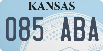 KS license plate 085ABA