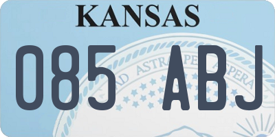 KS license plate 085ABJ