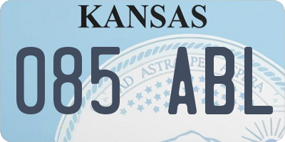 KS license plate 085ABL