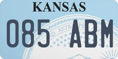 KS license plate 085ABM