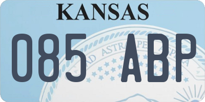 KS license plate 085ABP