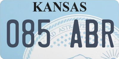 KS license plate 085ABR