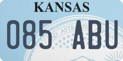 KS license plate 085ABU