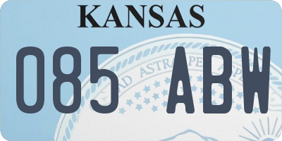 KS license plate 085ABW