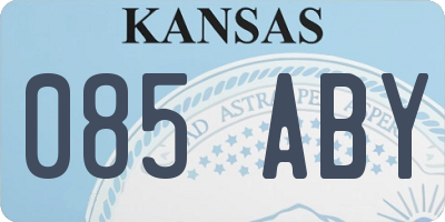KS license plate 085ABY
