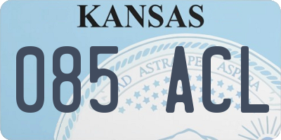 KS license plate 085ACL