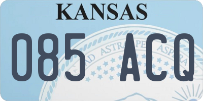 KS license plate 085ACQ