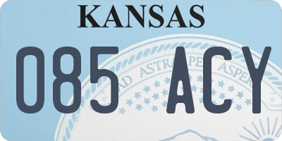 KS license plate 085ACY