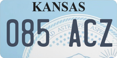 KS license plate 085ACZ
