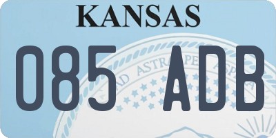 KS license plate 085ADB