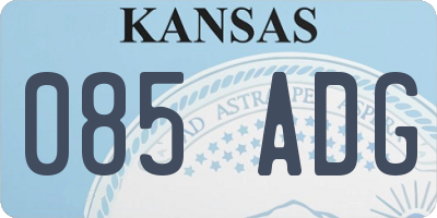 KS license plate 085ADG