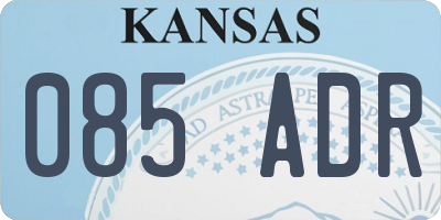 KS license plate 085ADR