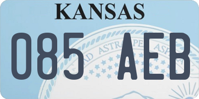 KS license plate 085AEB
