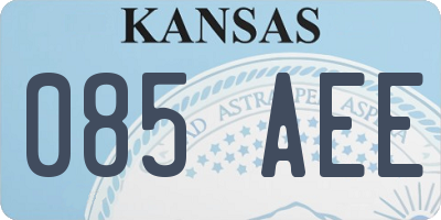 KS license plate 085AEE
