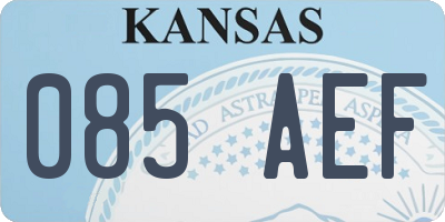 KS license plate 085AEF