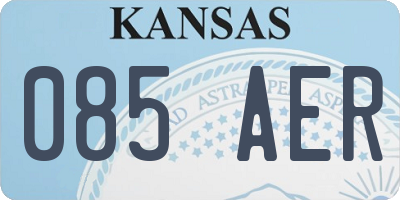 KS license plate 085AER