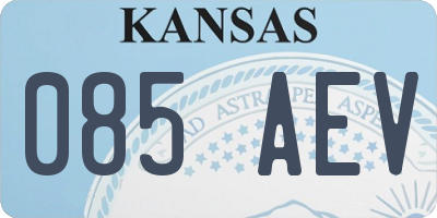 KS license plate 085AEV