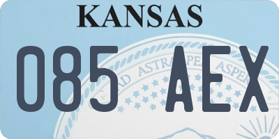 KS license plate 085AEX