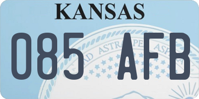 KS license plate 085AFB