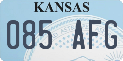 KS license plate 085AFG