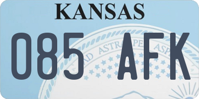 KS license plate 085AFK