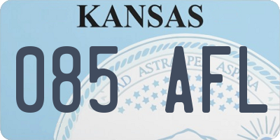 KS license plate 085AFL