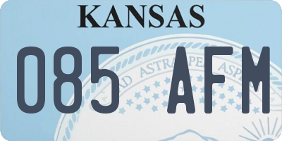 KS license plate 085AFM
