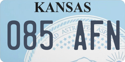 KS license plate 085AFN