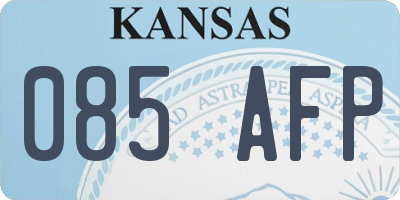 KS license plate 085AFP