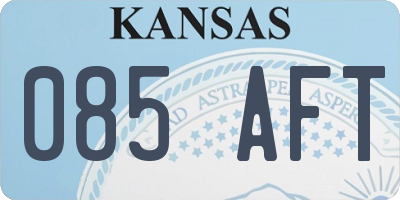 KS license plate 085AFT