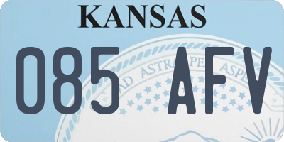 KS license plate 085AFV