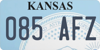 KS license plate 085AFZ