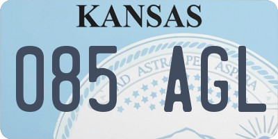 KS license plate 085AGL