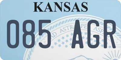 KS license plate 085AGR