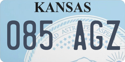 KS license plate 085AGZ