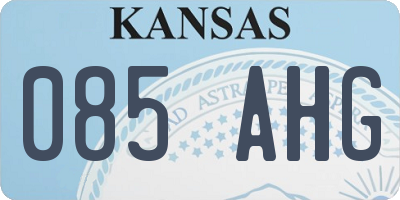 KS license plate 085AHG