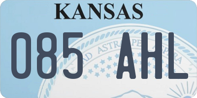 KS license plate 085AHL