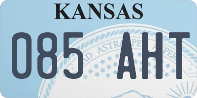 KS license plate 085AHT