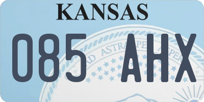 KS license plate 085AHX