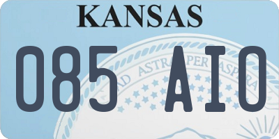 KS license plate 085AIO