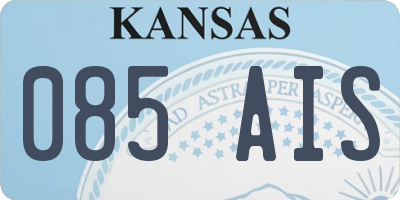 KS license plate 085AIS