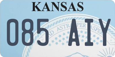 KS license plate 085AIY