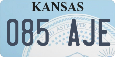 KS license plate 085AJE