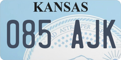 KS license plate 085AJK