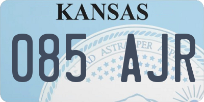 KS license plate 085AJR